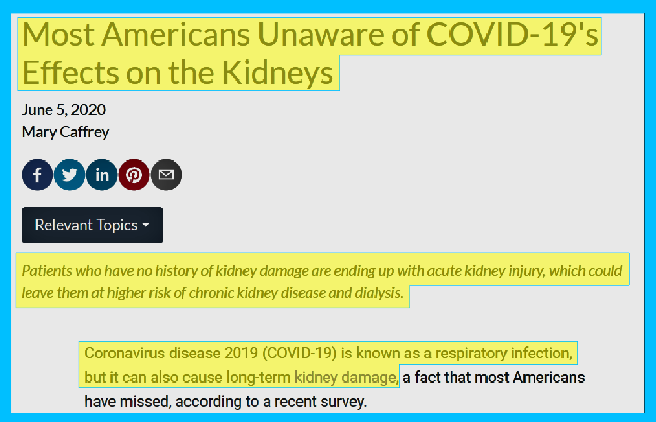 COVID-19 Masks Hypercapnia And Kidney Disease